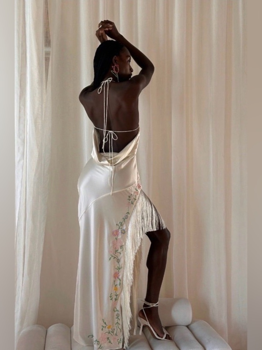 For Love And Lemons Tina Silk Maxi Dress - Picture 2 of 3